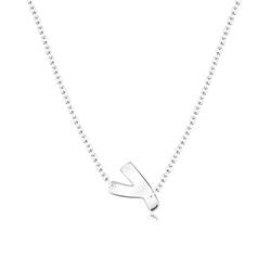 Silver Initial Letter Necklace Y SPE-5565